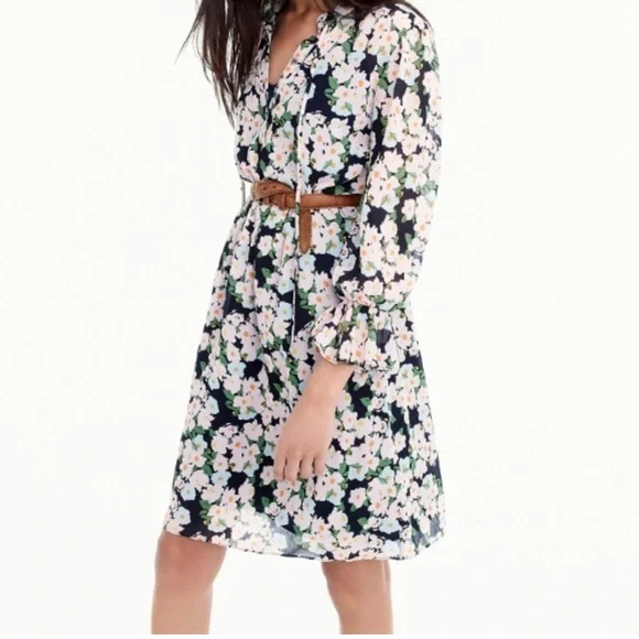 J.Crew J Crew Drapey Tie-Front Floral Dress - Women | Color: Pink | Size: M - Picture 3 of 10